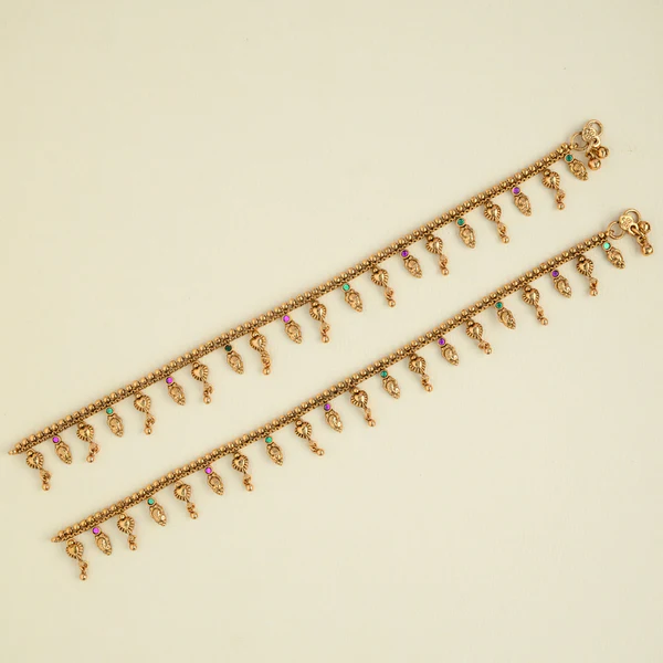 Antique Gold Plated Anklets